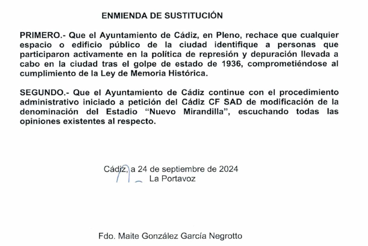 Enmienda de sustitución