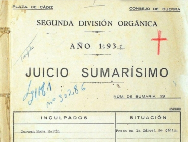 Portada del Sumario de la causa 29-1937 